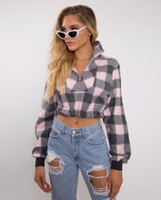 Pretty In Pink Cropped Flannel