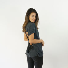 Made You Look Open Back Lace Up Tee