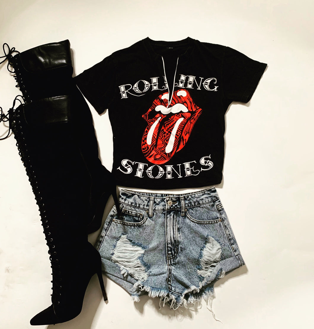 Rock The Night Away Rolling Stones Top