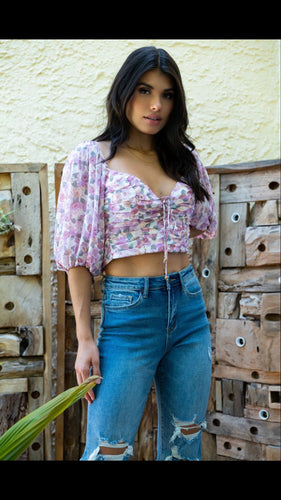 Sunday Funday  Floral Crop Top