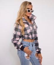 Pretty In Pink Cropped Flannel